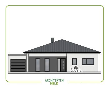 Bungalow mit Garage 147 m² Entwurfsplanung