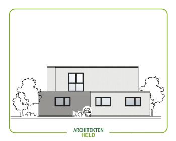 Bauhaus Doppelhaus 123 m² Entwurfsplanung